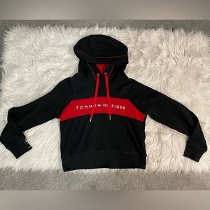 Tommy Hilfiger Red and Navy Hoodie